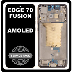 Original Motorola Moto Edge 70 Fusion (XT2605-1, XT2605-2) Amoled Display + Touch Screen Digitizer + Frame Bezel Pantone Country Air 5D68C32063