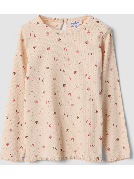 OVS TSH LS RIB AOP BIO 2865252-VANILLA CREAM Multi