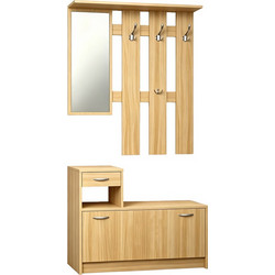 Έπιπλο εισόδου Jentia pakoworld με καθρέπτη sonoma MDF 113x100x89εκ