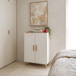 Ντουλάπι Tamera Λευκό με Φυσική Απόχρωση MDF 60x30x120