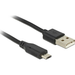 DeLock Regular USB 2.0 to micro USB Cable Μαύρο 1.5m (83272)