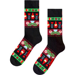 Happy Socks Christmas Stripe Ανδρικές Κάλτσες Μαύρες