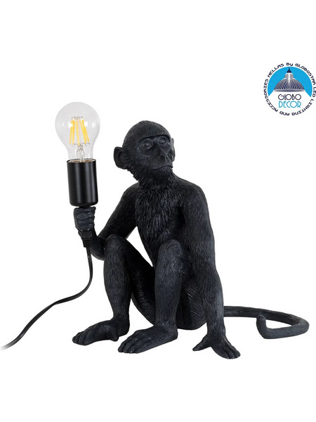 Globostar Apes 01807 Πορτατίφ Ε27 Μαύρο Π30xΥ30cm