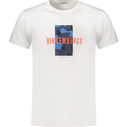 Bikkembergs Mens Short-sleeve T-shirt White BKK3MTS03_BIWHITE