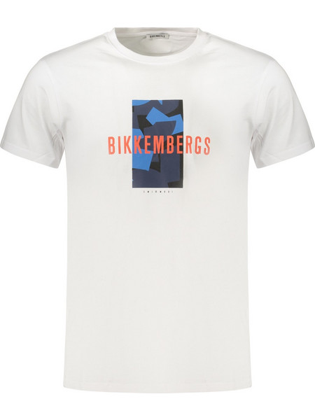Bikkembergs Mens Short-sleeve T-shirt White BKK3MTS03_BIWHITE
