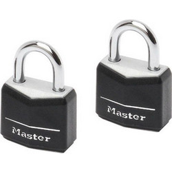 Master Lock 9120EURTBLK - Σετ 2 λουκέτα 20mm με κάλυμμα προστασίας και ασορτί κλειδιά