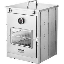 VEVOR Foldable Camping Oven, Stainless Steel Portable Camping Stove, with 3 Tier Grill, Handle and Thermometer, Use with Wood Burning Fire, Propane Stoves, for Baking Bread, Pizza, Outdoor Cooking