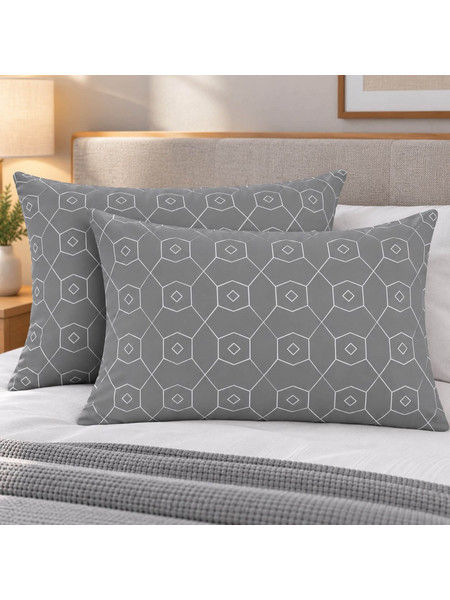 Μαξιλαροθήκες 2 τεμ (52x72) Giulia Grey