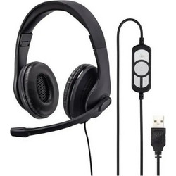 Hama Ενσύρματα Ακουστικά Κεφαλής PC Office USB Headset HS-USB300