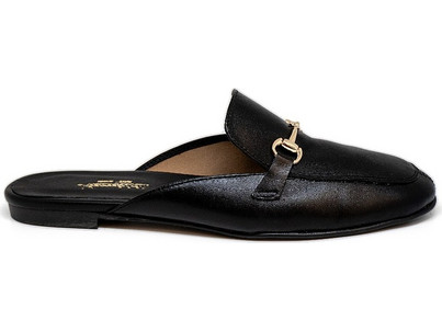 BigShoes GA1165-01 Mule Δερμάτινο Μαύρο
