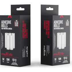 Maxlife adhesive roll set for printing camera