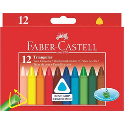 Faber-Castell Triangular Grip Κηρομπογιές Σετ 12τμχ