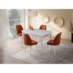 Extendable Dining Table Crea - 2942 White