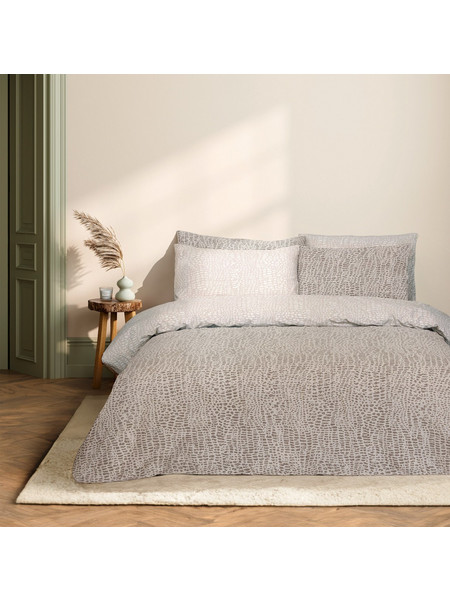 Σετ Παπλωματοθήκη 220x240 Υπέρδιπλη Nima Leone Beige-Brown