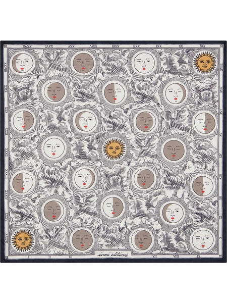 INOUI U SQOURE CARRE 45 ECLIPSE SCARF - CA24ECL71-OFF WHITE
