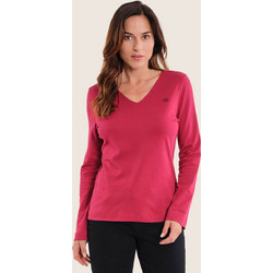 Gerry Weber γυναικεία μπλούζα με V και monogram από στρας - N71210696038 Φούξια