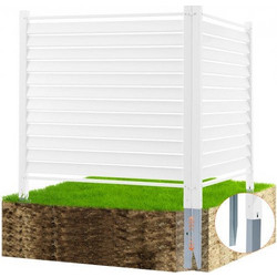 VEVOR 48" W x 48" H Vinyl Privacy Fence Panels Four-Side Style / Horizontal Sealing Plate