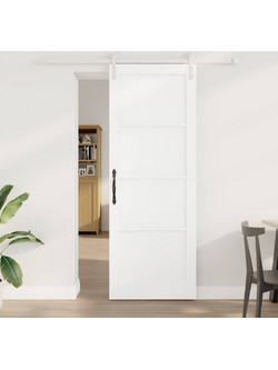 vidaXL Πόρτα Εσωτερική Συρόμενη Ξύλινη Λευκή 78x211cm 3449923