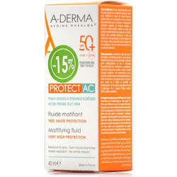 A-Derma Protect AC Mattifying Fluid Αντηλιακή Κρέμα Προσώπου SPF50+ 40ml