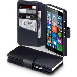 Terrapin Leather Wallet Case Black (Microsoft Lumia 435)