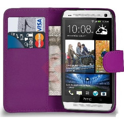 Δερμάτινη Θήκη/Πορτοφόλι για HTC Desire 510 Μώβ (ΟΕΜ)