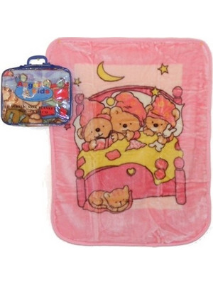 Angel Kids AK4942 Κουβέρτα Αγκαλιάς Βελουτέ 80x110 Ροζ