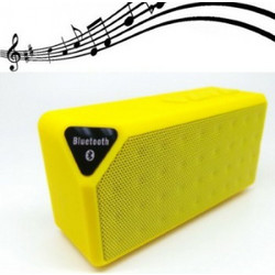 X3 Mini Ηχείο Bluetooth 3W με Ραδιόφωνο Κίτρινο