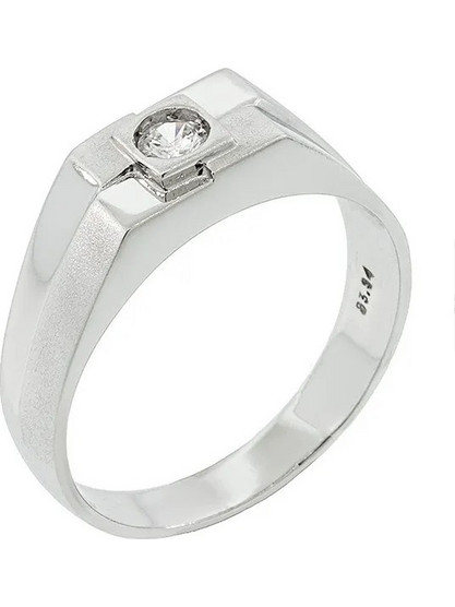 Million Diamonds Ανδρικό Δαχτυλίδι από Λευκόχρυσο 14K RA1217