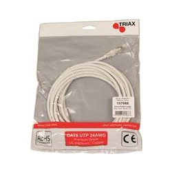 Triax U/UTP Cat.6 Καλώδιο Δικτύου Ethernet 5m White