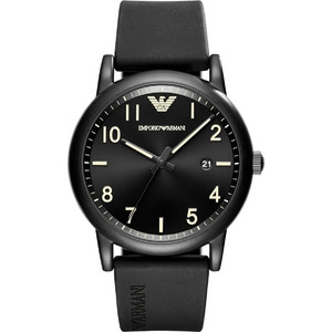 Emporio Armani Ανδρικό Ρολόι με Μαύρο Καουτσούκ Λουράκι AR11071