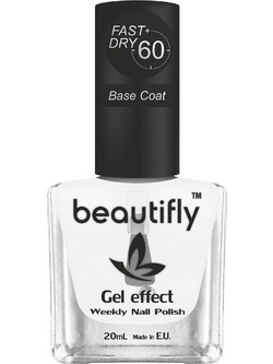 Beautifly Base Coat Gloss Βερνίκι Νυχιών Μακράς Διαρκείας Quick Dry 20ml