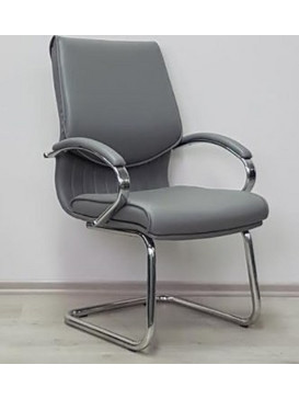 Thim Queen 2 -Πολυθρόνα αναμονής γκρί δερματίνη 52*52*90cm