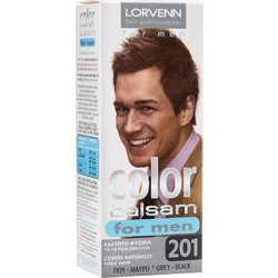 Lorvenn Color Balsam Men 201 Γκρι Μαύρο Ανδρική Ημιμόνιμη Βαφή Μαλλιών Χωρίς Αμμωνία 35ml