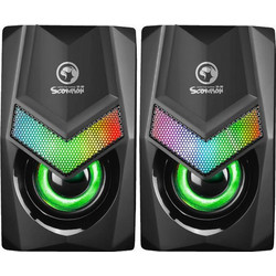 Marvo SG-118 Ηχεία Υπολογιστή 2.0 6W με RGB Φωτισμό Black