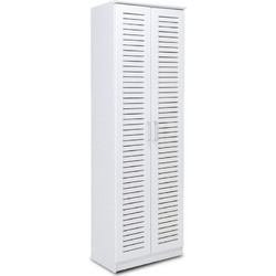 Pakoworld Sante Παπουτσοθήκη Ξύλινη Λευκή Μ60xΠ37xΥ183cm 123-000028