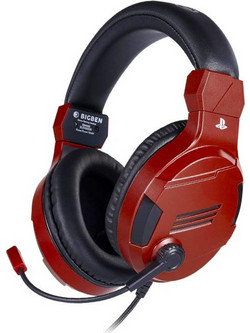 Bigben Interactive PS4 V.3 Gaming Headset Over Ear Red