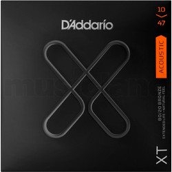 D'Addario XT Σετ 6 Χορδές Ακουστικής Κιθάρας 80/20 Bronze 10-47" Extra Light Tension