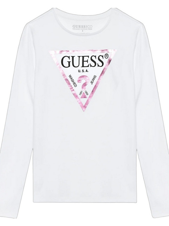 Guess Παιδικό T-Shirt Μακρυμάνικο Λευκό J84I36K8HM0-TWHT