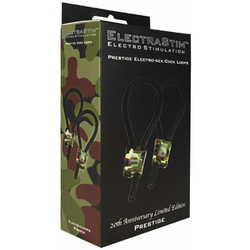 ElectraStim Prestige Adjustable Cock Loops Camouflage Ρυθμιζόμενο Ελαστικό Δαχτυλίδι Πέους Σιλικόνης 6.5mm Μαύρο