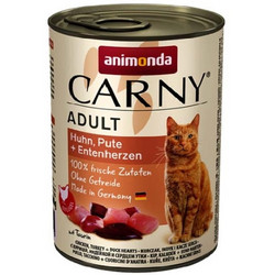 Animonda Carny Adult with Chicken, Turkey & Duck Hearts 400gr