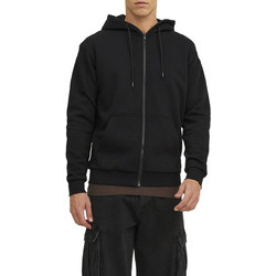 Jack & Jones Ανδρική Ζακέτα Φούτερ με Κουκούλα και Φερμουάρ Μαύρη 12249342