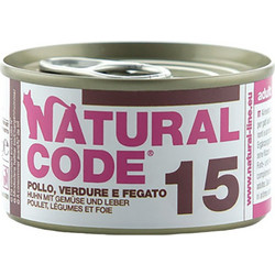 Natural Code 15 Adult with Chicken, Vegetables & Liver 85gr