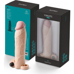 Virgite Sheath S6 Κάλυμμα Επιμήκυνσης Πέους με Δόνηση Flesh