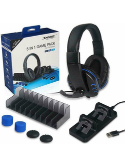 DOBE Kit PS4 Gaming Headset Over Ear Black