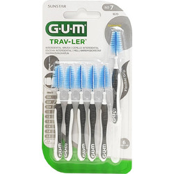 Gum 1619 Trav-ler Μεσοδόντια Βουρτσάκια 2.6mm Μαύρα 6τμχ