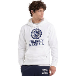 Franklin & Marshall Ανδρικό Φούτερ με Κουκούλα & Τσέπες Λευκό JM5018.000.2004P01-011
