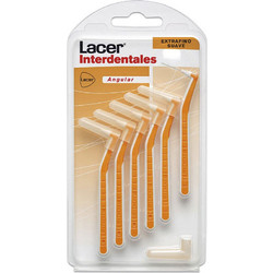 Lacer Angular Extrafino Soft Μεσοδόντια Βουρτσάκια Πορτοκαλί 6τμχ