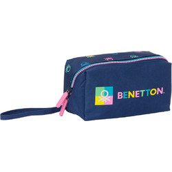 Safta Benetton Cool Κασετίνα Βαρελάκι Μπλε 812450050