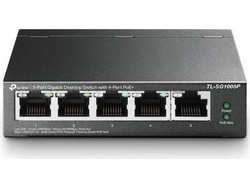 TP-Link TL-SG1005P V5 Unmanaged L2 Switch με 5 Θύρες Ethernet 100Mbps