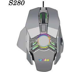 Weibo S280 Ενσύρματο Gaming Ποντίκι RGB 3200 DPI Silver